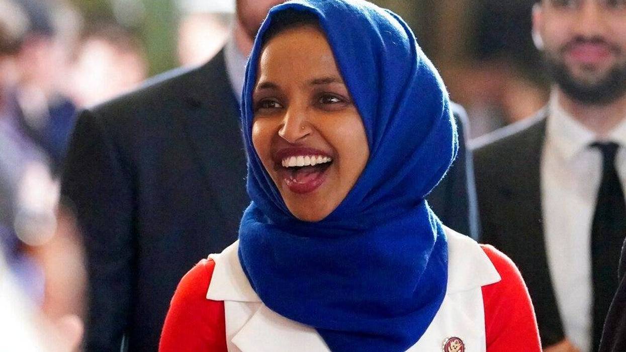 Rep. Ilhan Omar, D-Minn., arrives for President Donald Trump's State of the Union address to a joint session of Congress on Capitol Hill in Washington