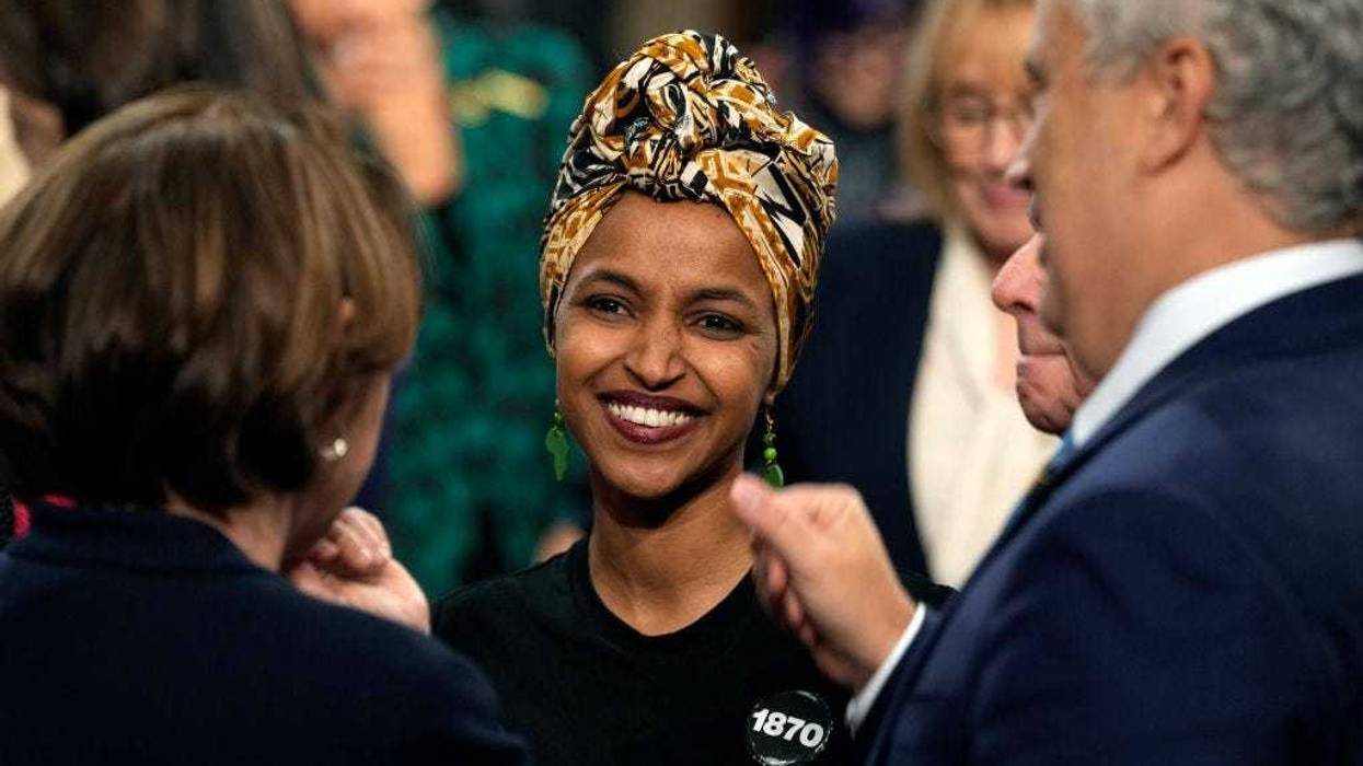 Rep. Ilhan Omar (D-MN) attends the State of the Union address on February 7, 2023 in the House Chamber of the U.S. Capitol.