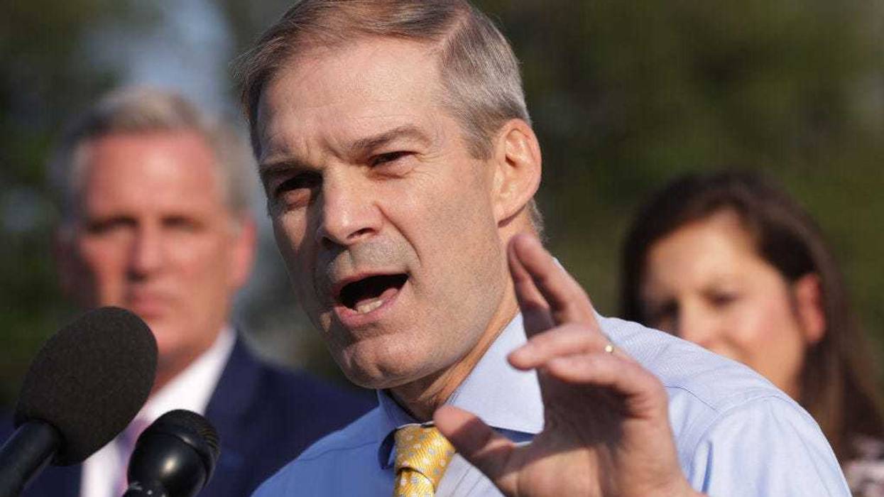 Rep. Jim Jordan (O-Ohio) speaks at a news conference in front of the U.S. Capitol.