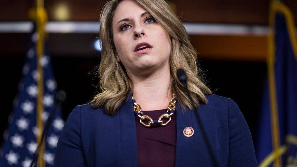Rep. Katie Hill (D-CA) speaks during a news conference on April 9, 2019 in Washington, DC.