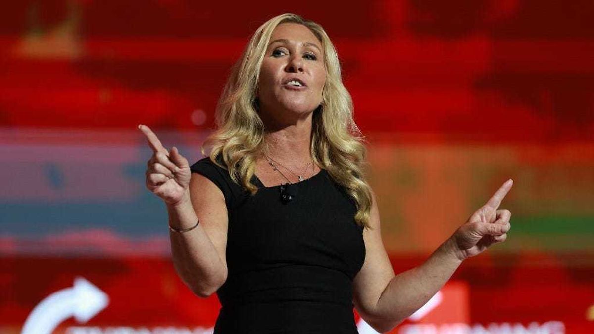 Rep. Marjorie Taylor Greene (R-GA) speaks the Turning Point USA Student Action Summit held at the Tampa Convention Center on July 23, 2022 in Tampa, Florida.