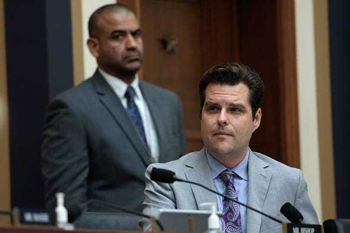 Rep. Matt Gaetz (R-FL) speaks during a House Judiciary Committee mark up hearing in the Rayburn House Office Building on June 02, 2022 in Washington, DC.