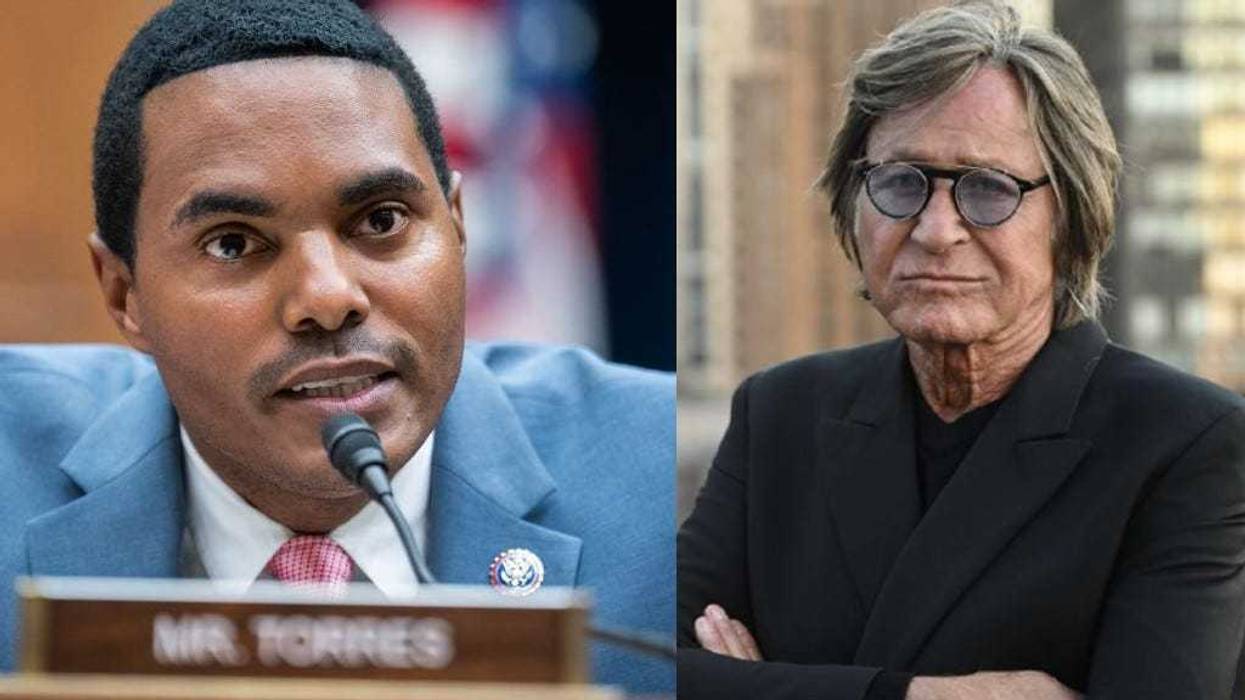 Rep. Ritchie Torres questions Federal Reserve Chairman Jerome Powell on June 21, 2023. // Mohamed Hadid poses for a photo during an exclusive interview in New York on Nov. 25, 2023.