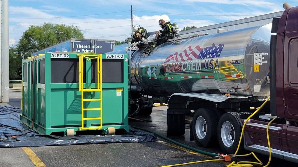 Representatives from Transchem, the company hired to transport the chemical responsible for the foul odor over South Jersey, have been on the scene to monitor air quality and coordinate with public health officials.