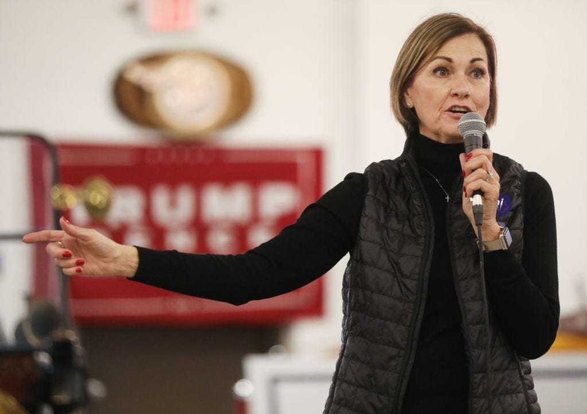 Republican Iowa Gov. Kim Reynolds.