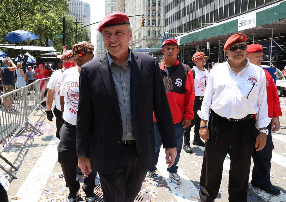 Republican nominee for the 2021 New York City mayoral election Curtis Sliwa attends the "Hometown Heroes" Ticker Tape Parade on July 07, 2021 in New York, New York. Healthcare Workers, first responders and essential workers were honored in Manhattan