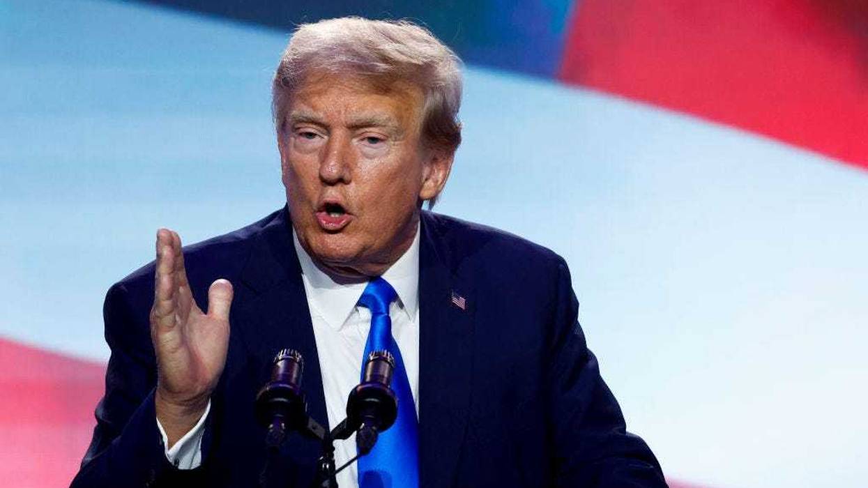 Republican presidential candidate and former President Donald Trump speaks at the Pray Vote Stand Summit at the Omni Shoreham Hotel on September 15, 2023 in Washington, DC.