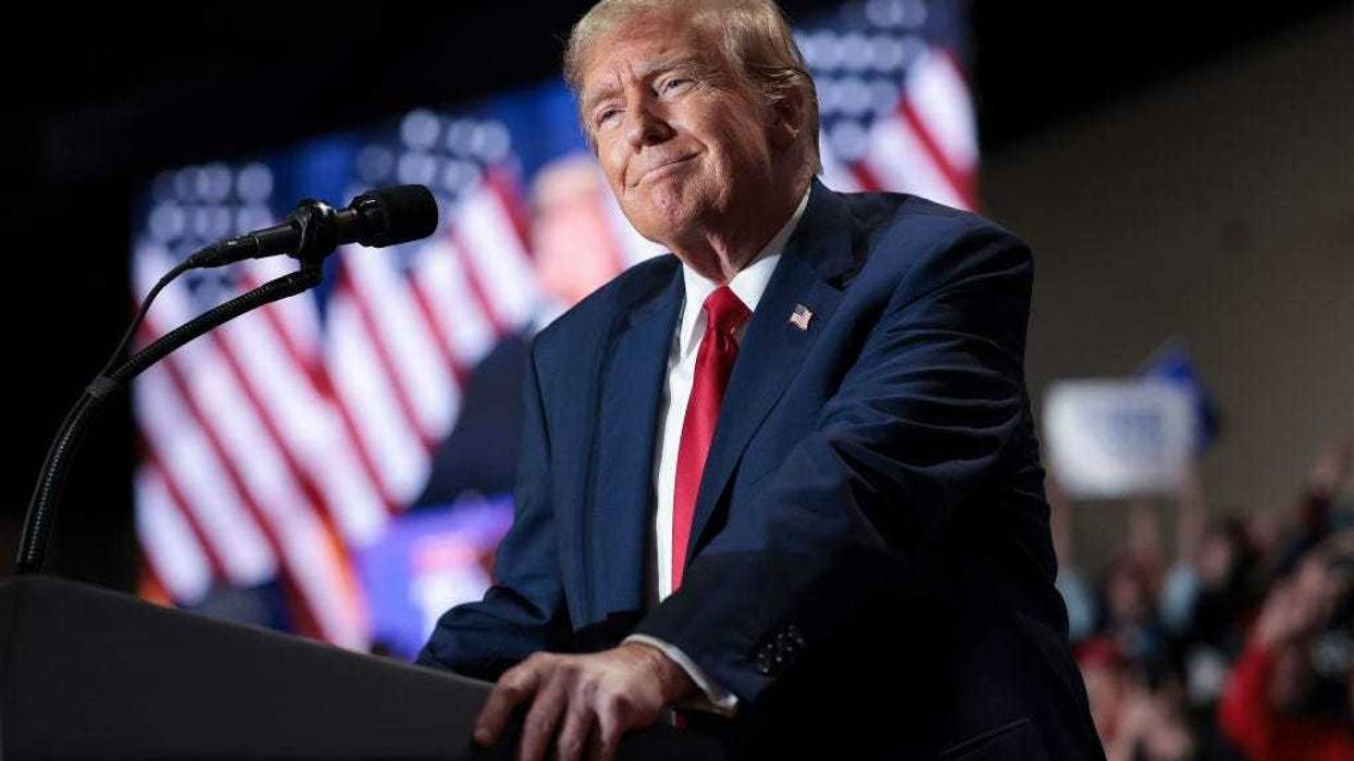 Republican presidential candidate and former President Donald Trump speaks during a Get Out the Vote Rally March 2, 2024 in Richmond, Virginia. Sixteen states, including Virginia, will vote during Super Tuesday on March 5.