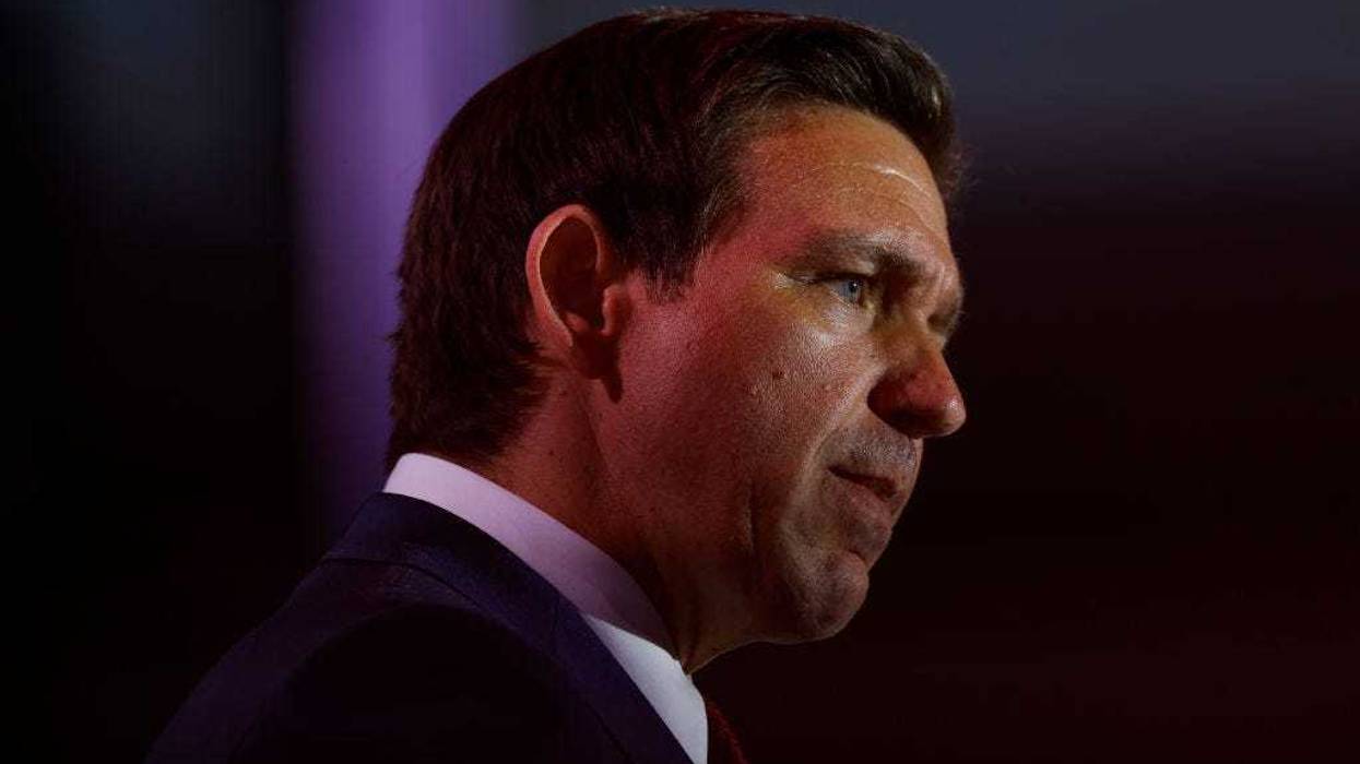 Republican presidential candidate Florida Governor Ron DeSantis delivers remarks at the 2023 Christians United for Israel summit on July 17, 2023 in Arlington, Virginia.