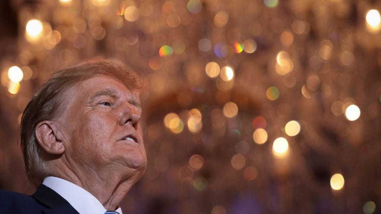 Republican presidential candidate, former President Donald Trump arrives for an election-night watch party at Mar-a-Lago on March 5, 2024 in West Palm Beach, Florida. Sixteen states held their primaries and caucuses today as part of Super Tuesday. (Photo by Win McNamee/Getty Images)