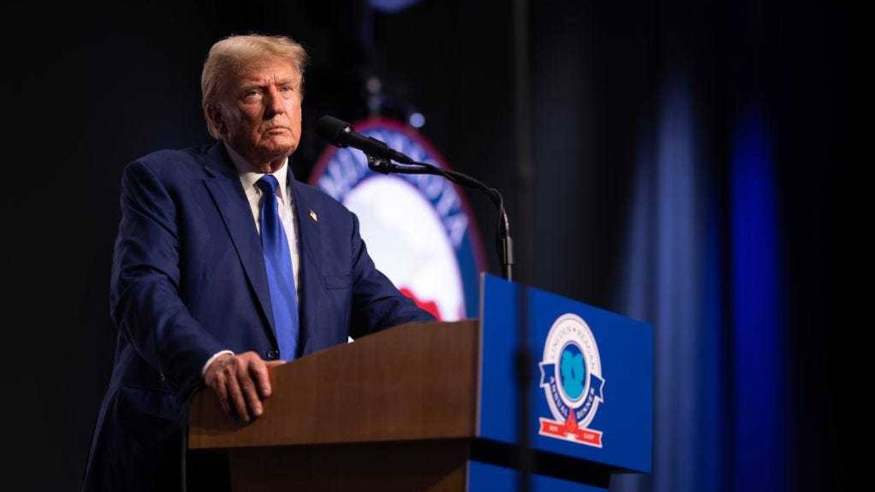 Republican presidential candidate former President Donald Trump speaks to guests at the annual Lincoln Reagan Dinner hosted by the Minnesota Republican party on May 17, 2024 in St. Paul, Minnesota.