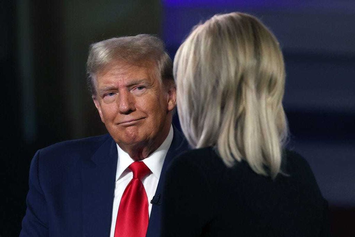 Republican presidential candidate, former U.S. President Donald Trump participates in a Fox News town hall with host Laura Ingraham at the Greenville Convention Center on February 20, 2024 in Greenville, South Carolina. South Carolina holds its Republican primary on February 24.