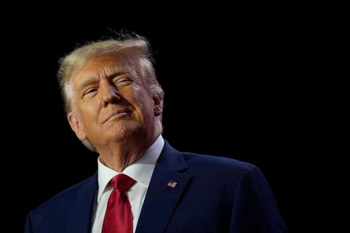 Republican presidential candidate former U.S. President Donald Trump speaks at the Faith and Freedom Road to Majority conference at the Washington Hilton on June 24, 2023 in Washington, DC.