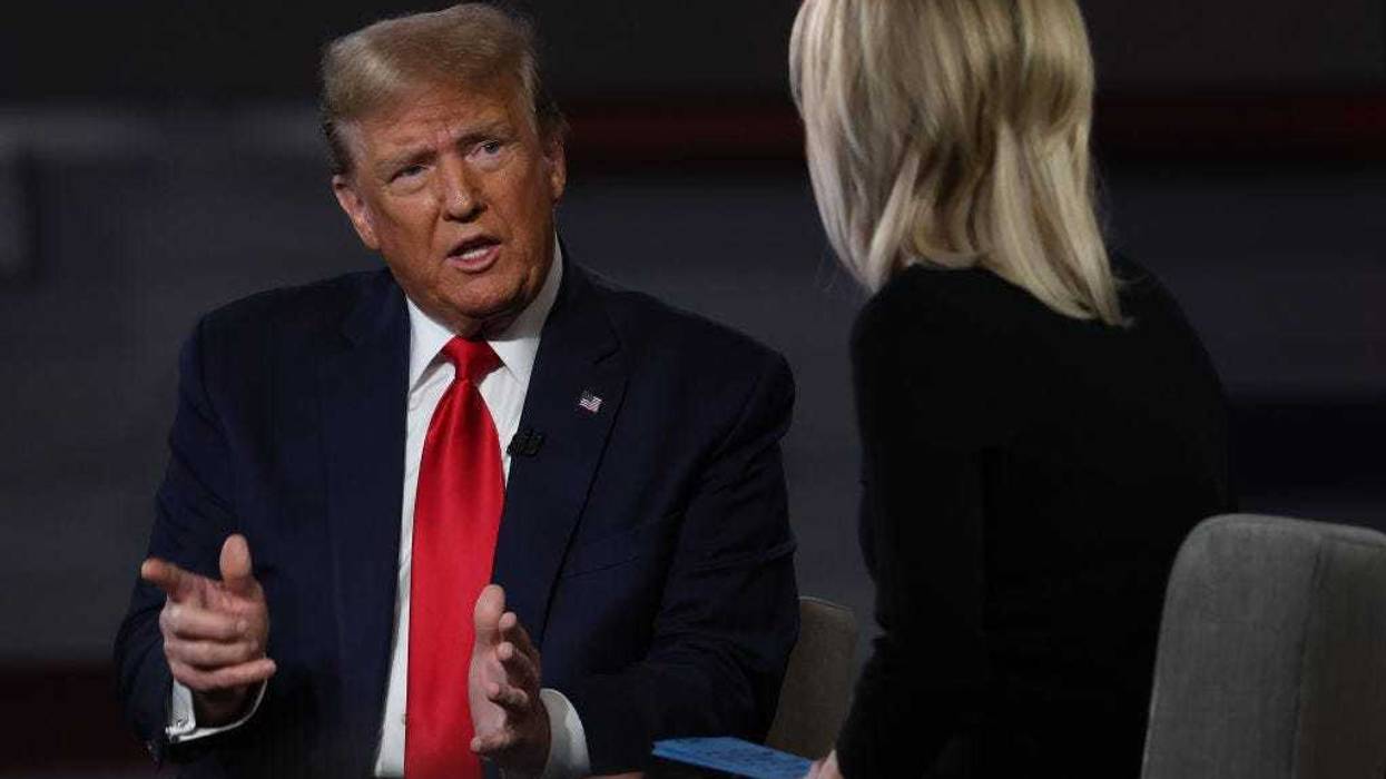 Republican presidential candidate, former U.S. President Donald Trump speaks during a Fox News town hall at the Greenville Convention Center on February 20, 2024 in Greenville, South Carolina. South Carolina holds its Republican primary on February 24. (Photo by Justin Sullivan/Getty Images)