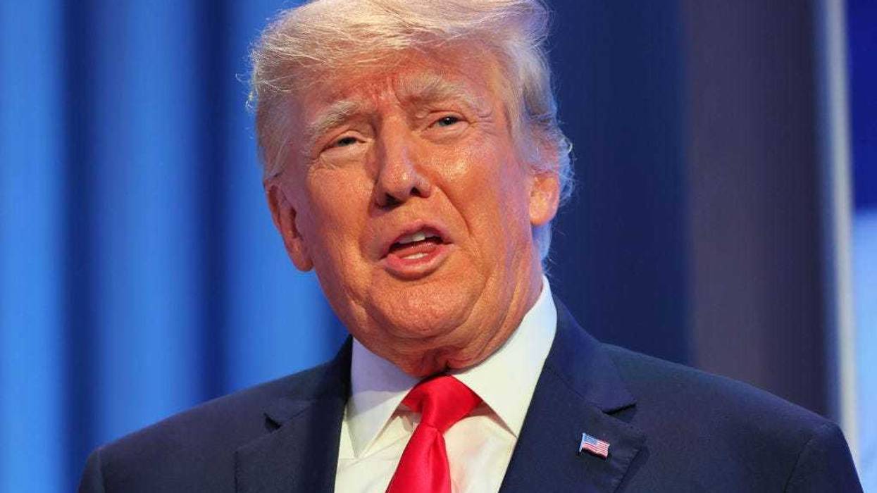 Republican presidential candidate former U.S. President Donald Trump takes the stage during the Moms for Liberty Joyful Warriors national summit at the Philadelphia Marriott Downtown on June 30, 2023 in Philadelphia, Pennsylvania.