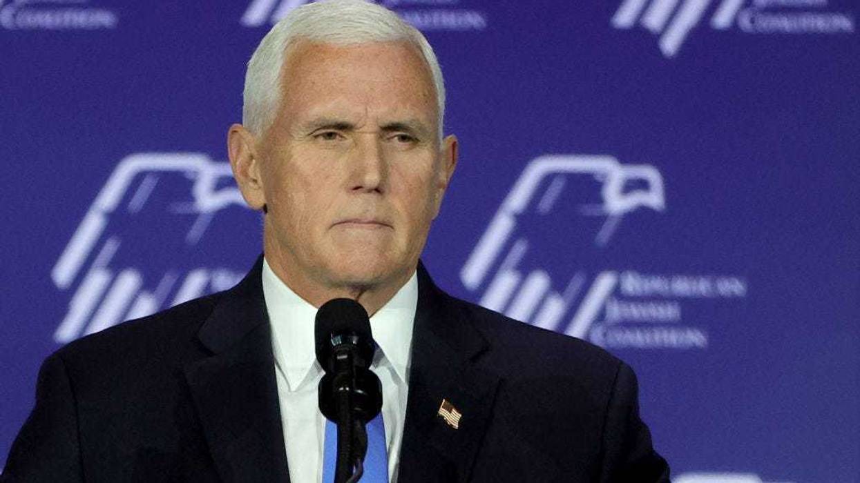 Republican presidential candidate former U.S. Vice President Mike Pence speaks after suspending his campaign for president during the Republican Jewish Coalition's Annual Leadership Summit at The Venetian Resort Las Vegas on October 28, 2023 in Las Vegas, Nevada. The summit features the top GOP presidential candidates who will face their first test on the road to the Republican nomination with the Iowa Caucuses on January 15, 2024. (Photo by Ethan Miller/Getty Images)