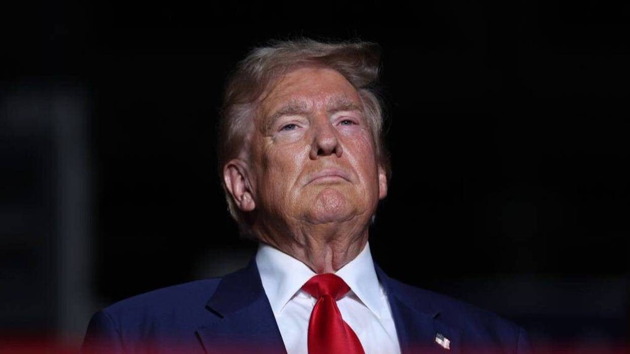 Republican presidential nominee, former President Donald Trump, looks on during a campaign rally in Las Vegas on Sept. 13, 2024.