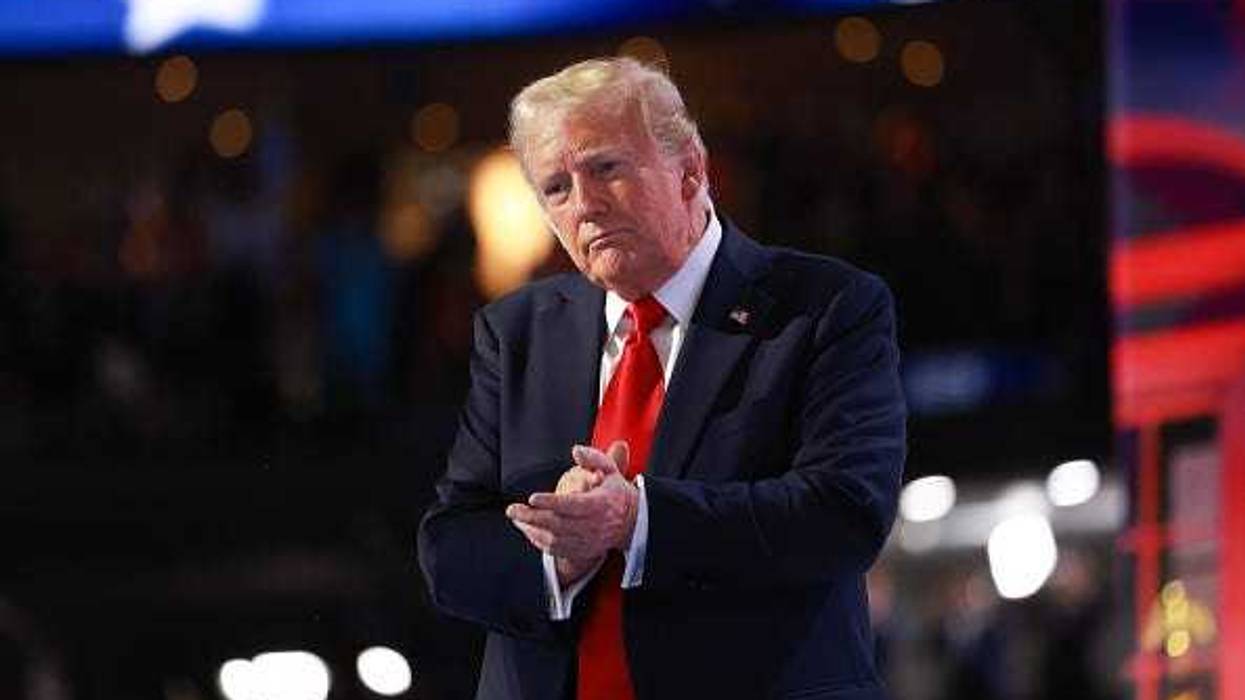 Republican presidential nominee, former U.S. President Donald Trump speaks after officially accepting the Republican presidential nomination on stage on the fourth day of the Republican National Convention at the Fiserv Forum on July 18, 2024 in Milwaukee, Wisconsin.