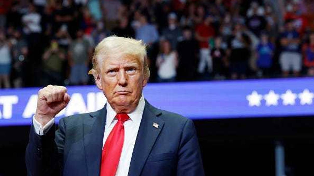 Republican presidential nominee, former U.S. President Donald Trump speaks during a campaign rally at the Van Andel Arena on July 20, 2024 in Grand Rapids, Michigan.