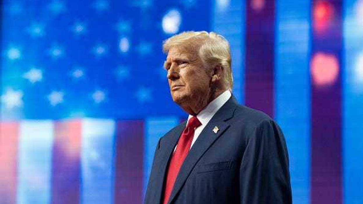 Republican presidential nominee, former U.S. President Donald Trump takes the stage during a campaign rally at Desert Diamond Arena on August 23, 2024 in Glendale, Arizona.