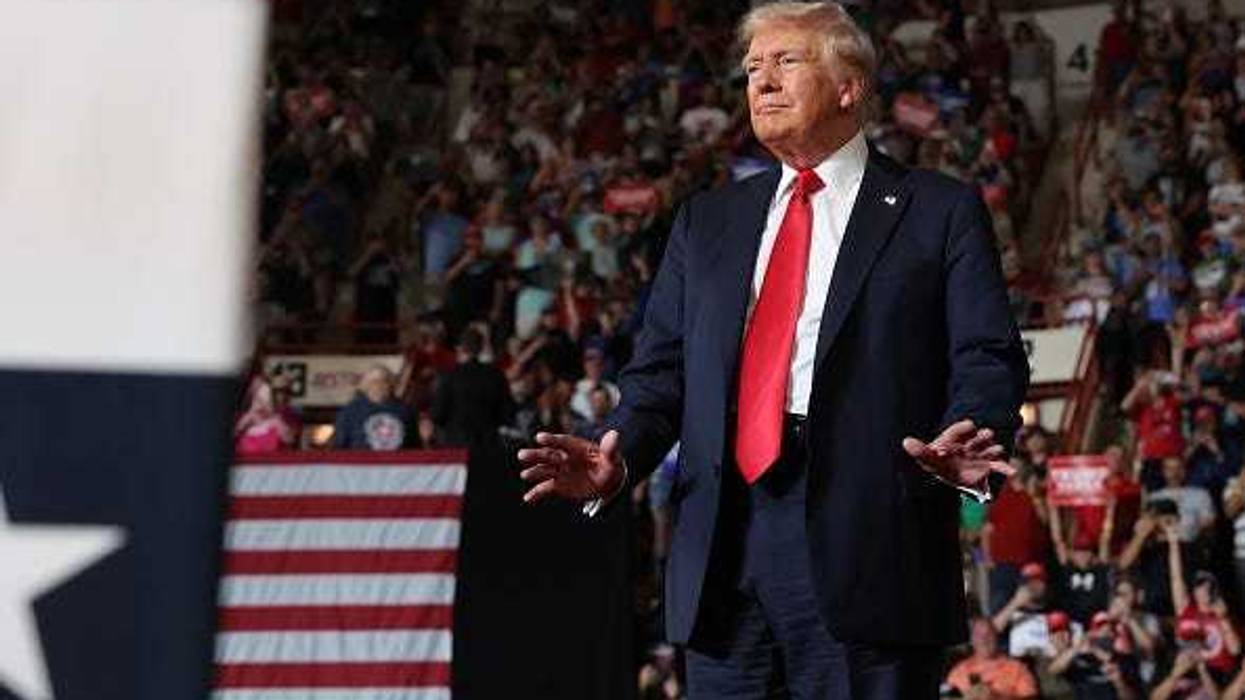 Republican presidential nominee, former U.S. President Donald Trump walks onstage at a rally on July 31, 2024 in Harrisburg, Pennsylvania.