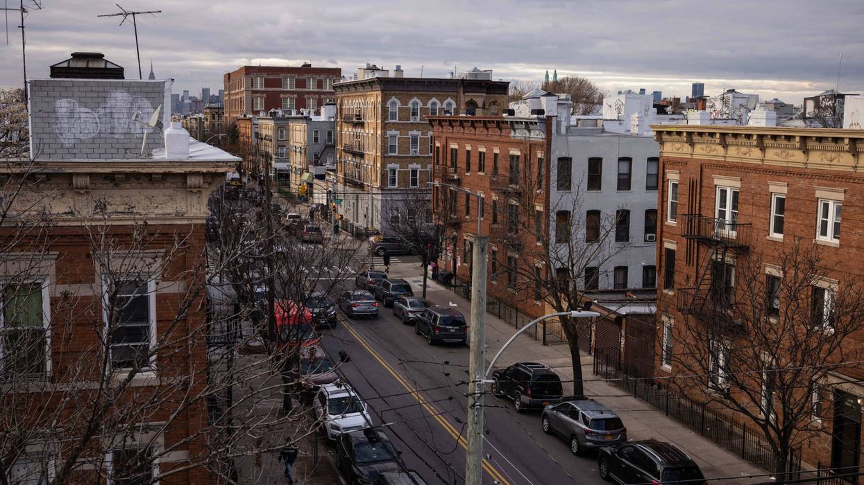 Residential apartment buildings in the Ridgewood neighborhood in the Brooklyn borough of New York