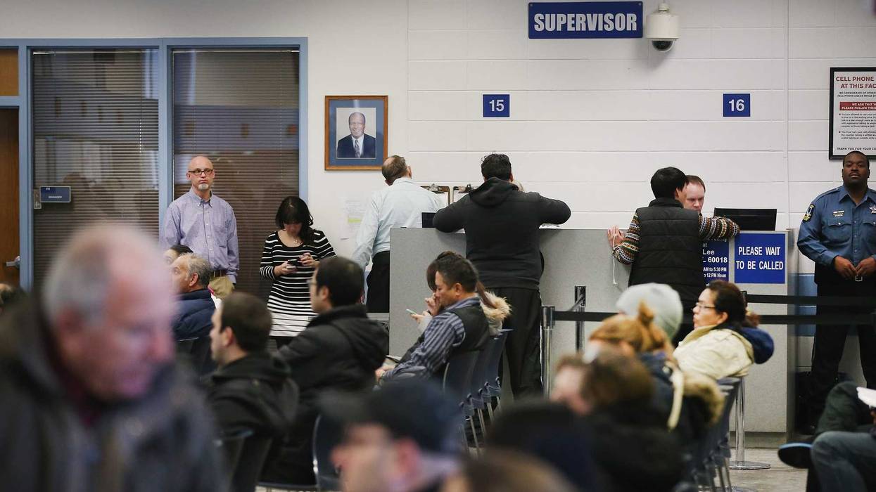 Residents apply for or renew their driver's license