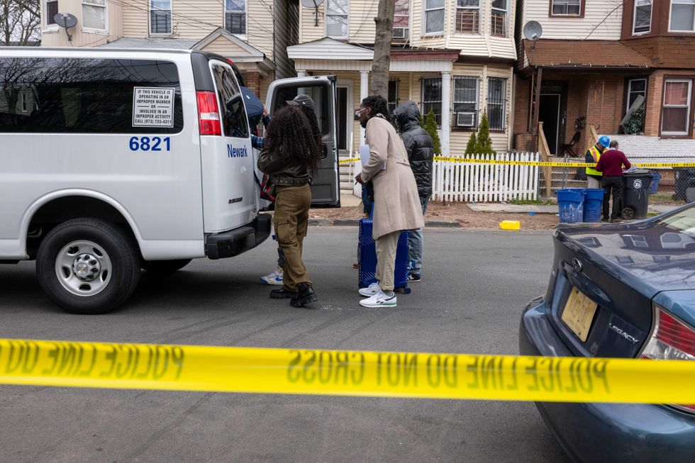 Residents are loaded into a city van after after their homes were structurally damaged and had to be evacuated after New York City and parts of New Jersey experienced a 4.8 magnitude earthquake on April 05, 2024 in Newark, New Jersey. There were no reported injuries in the late morning earthquake, but many people reported visible shaking in buildings and homes.
