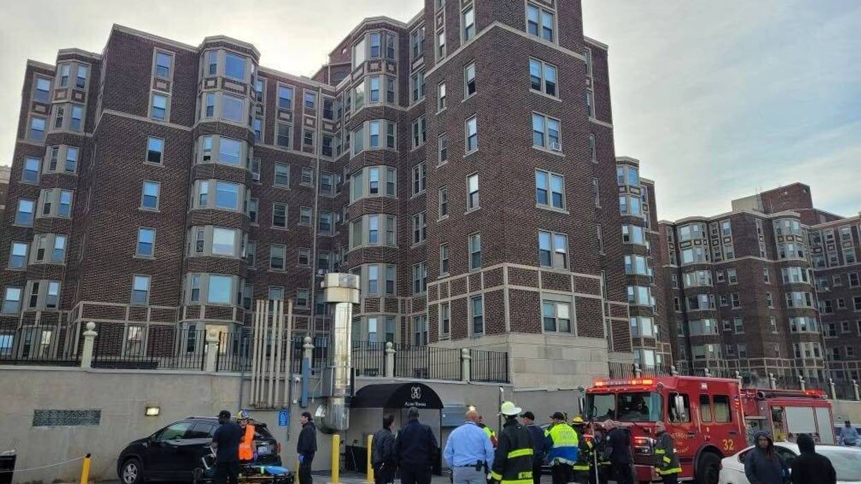 Residents of Alden Towers and neighboring Indian Village Manor in Downtown Detroit were quickly evacuated after a raging fire broke out near the top of the apartment building Thursday morning.