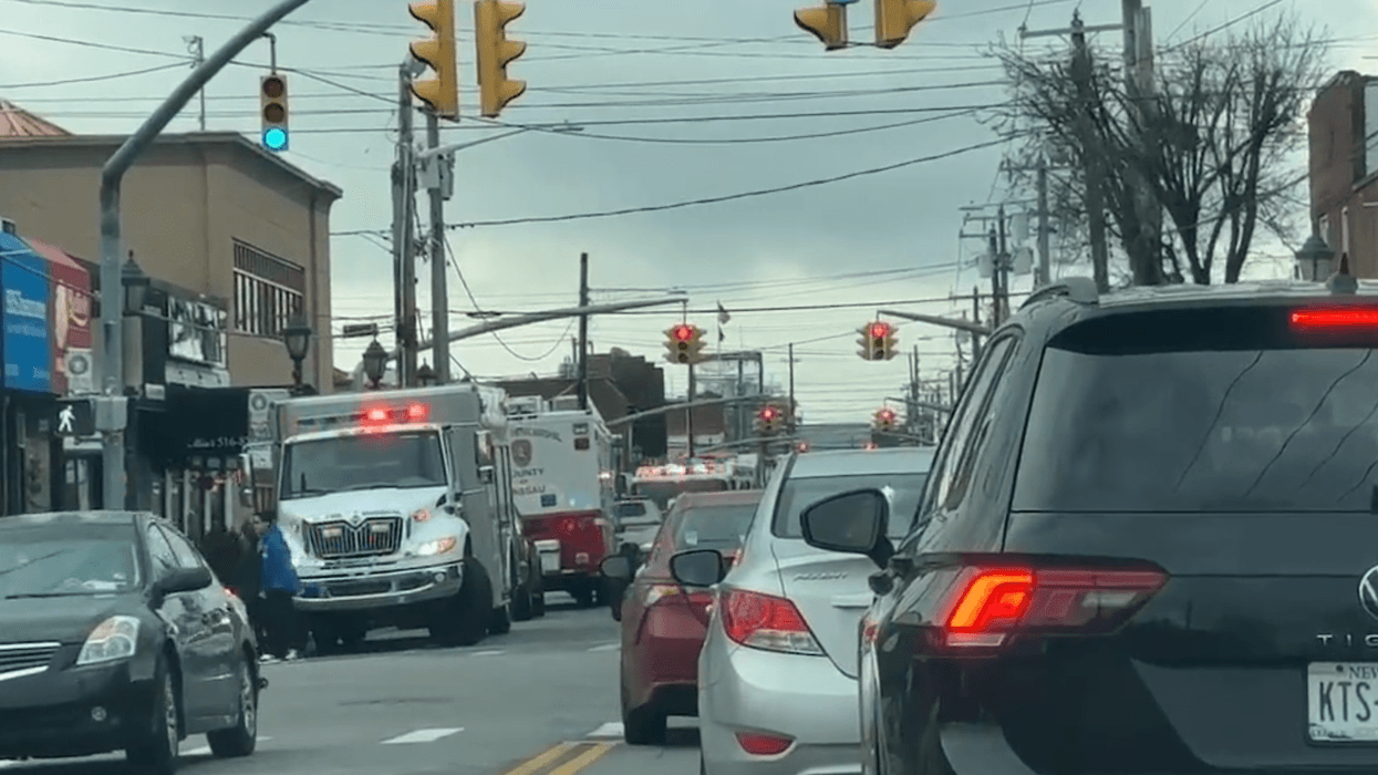 Responders captured by a Citizen app user at Rockaway Avenue and Merrick Road in Valley Stream.