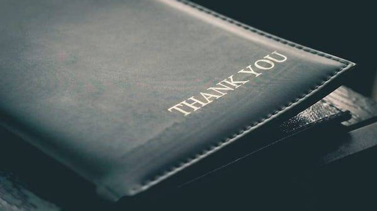 Restaurant Billing Tray that says "Thank You"