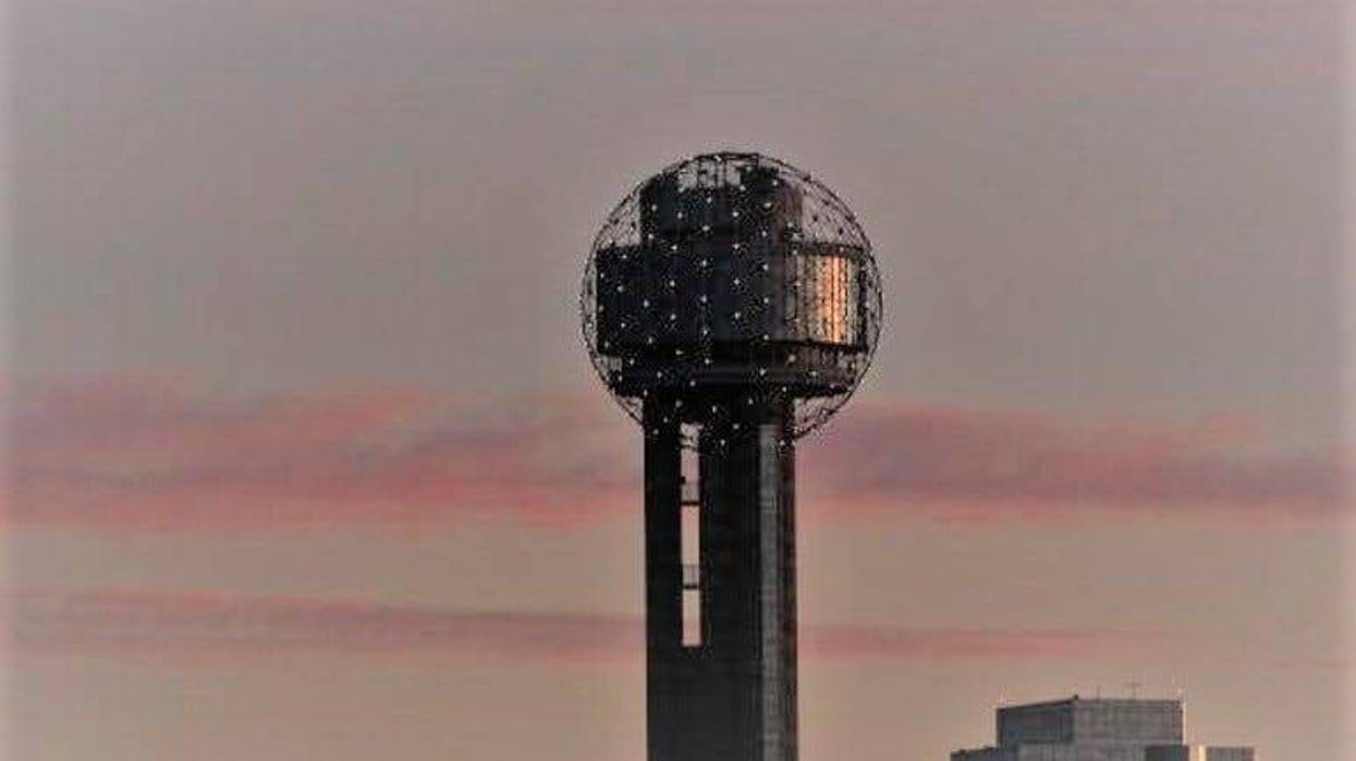 Reunion Tower at sunset