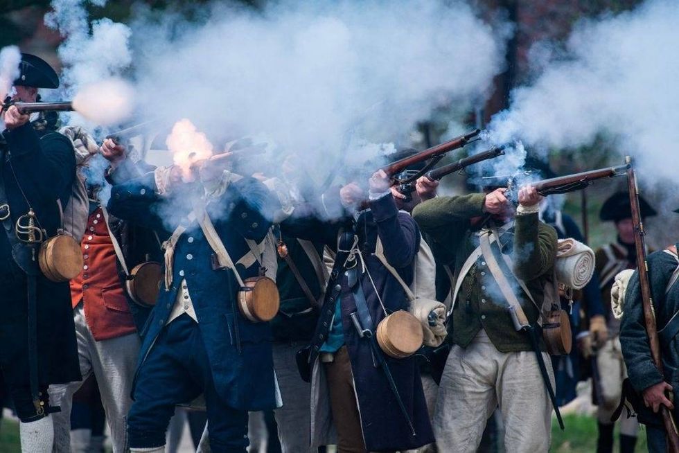 Revolutionary War reenactors