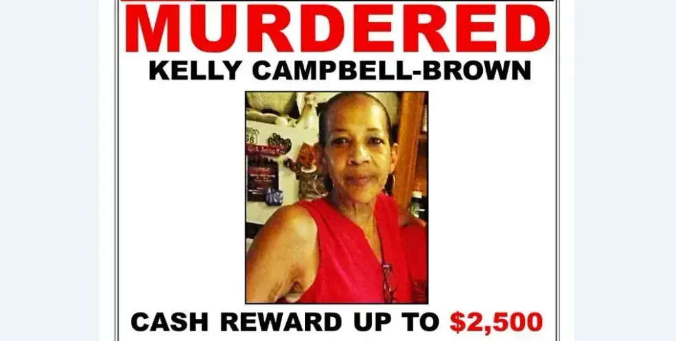 reward poster with photo of the victim