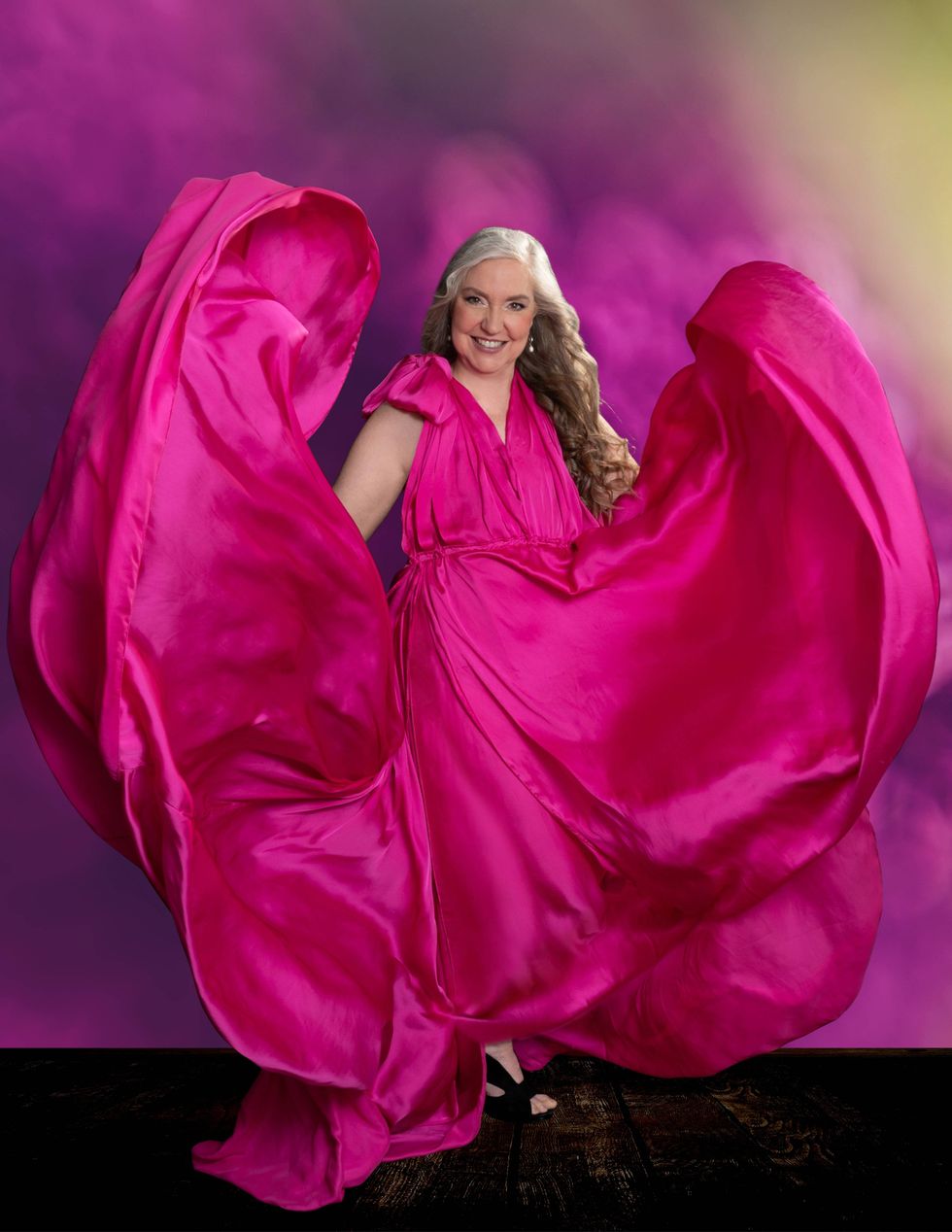 Rhonda Caudill poses for a photo during her photoshoot with Demel in 2023.