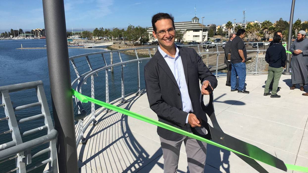 Ribbon Cutting For New Embarcadero Bridge In Oakland