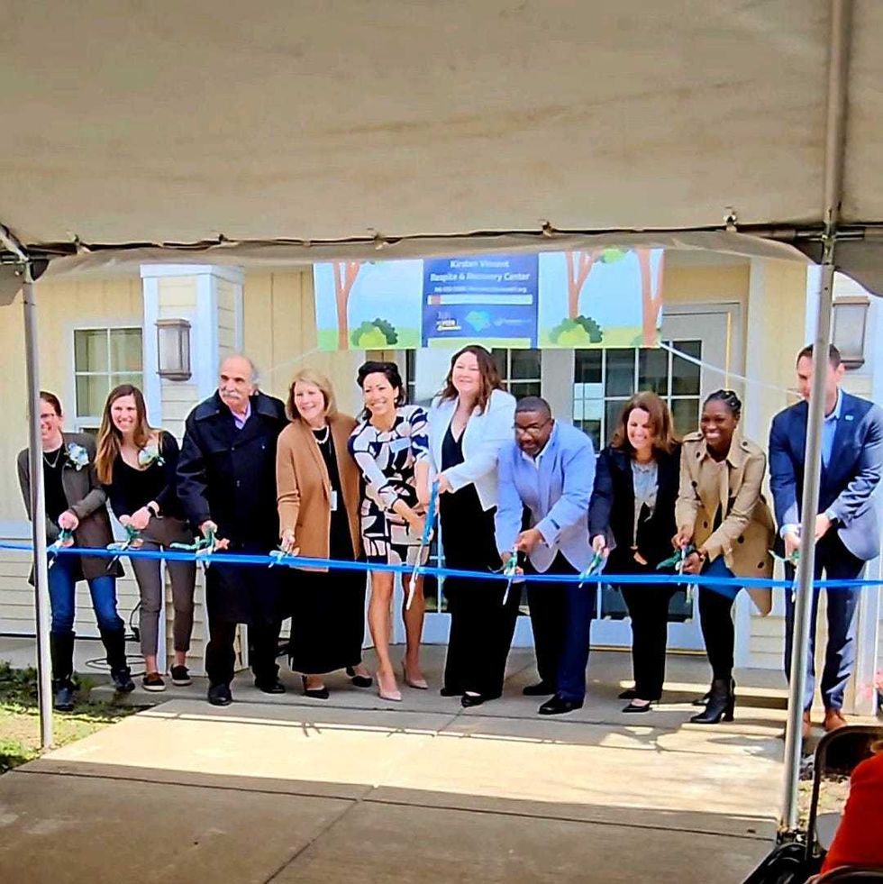 Ribbon cutting on Kirsten Vincent Respite and Recovery Center in East Buffalo, April, 2024