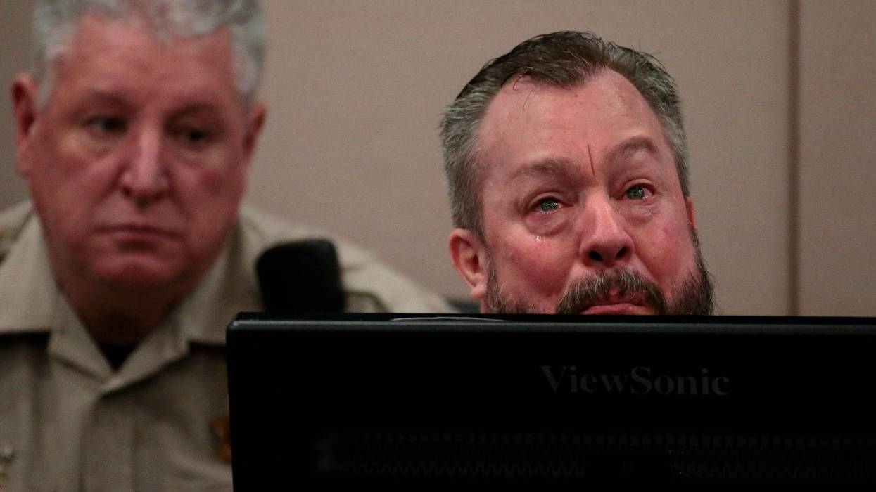 richard emery crying sitting on the stand in court