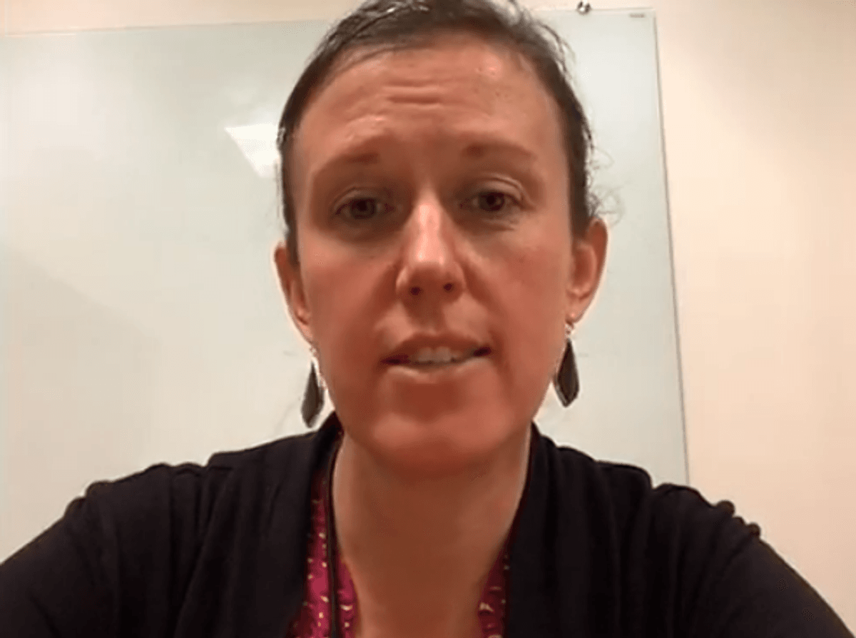 Richmond-Henrico Health District's Amy Popovich speaks on Zoom