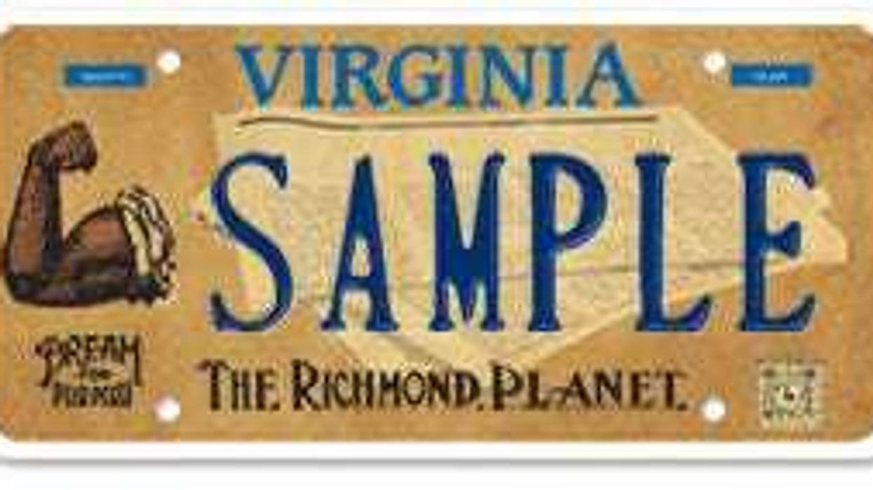 Richmond Planet license plate sample