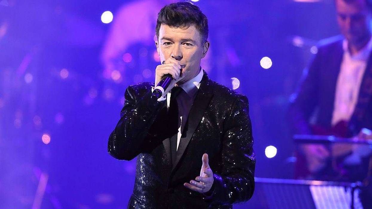 Rick Astley performs on stage during The Magic of Christmas at London Palladium on November 27, 2016 in London, England.