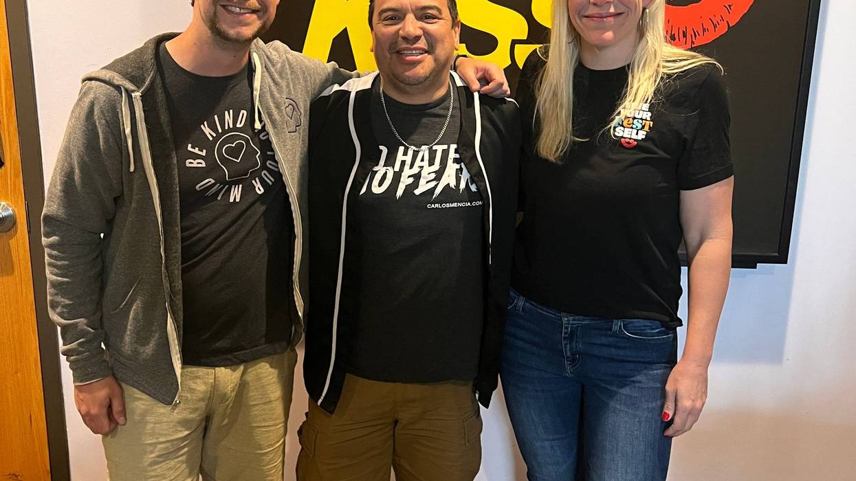 Riggs and Alley with comedian Carlos Mencia