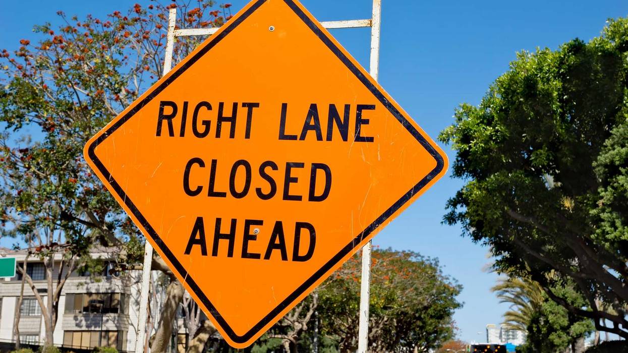 Right Lane Closed Ahead