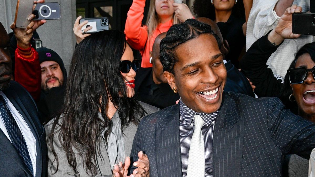 Rihanna and A$AP Rocky are seen outside of Clara Shortridge Foltz Criminal Justice Center on February 18, 2025 in Los Angeles, California.