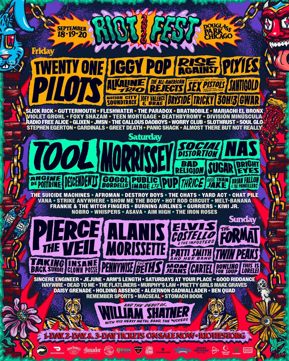 Riot Fest 2026 Lineup