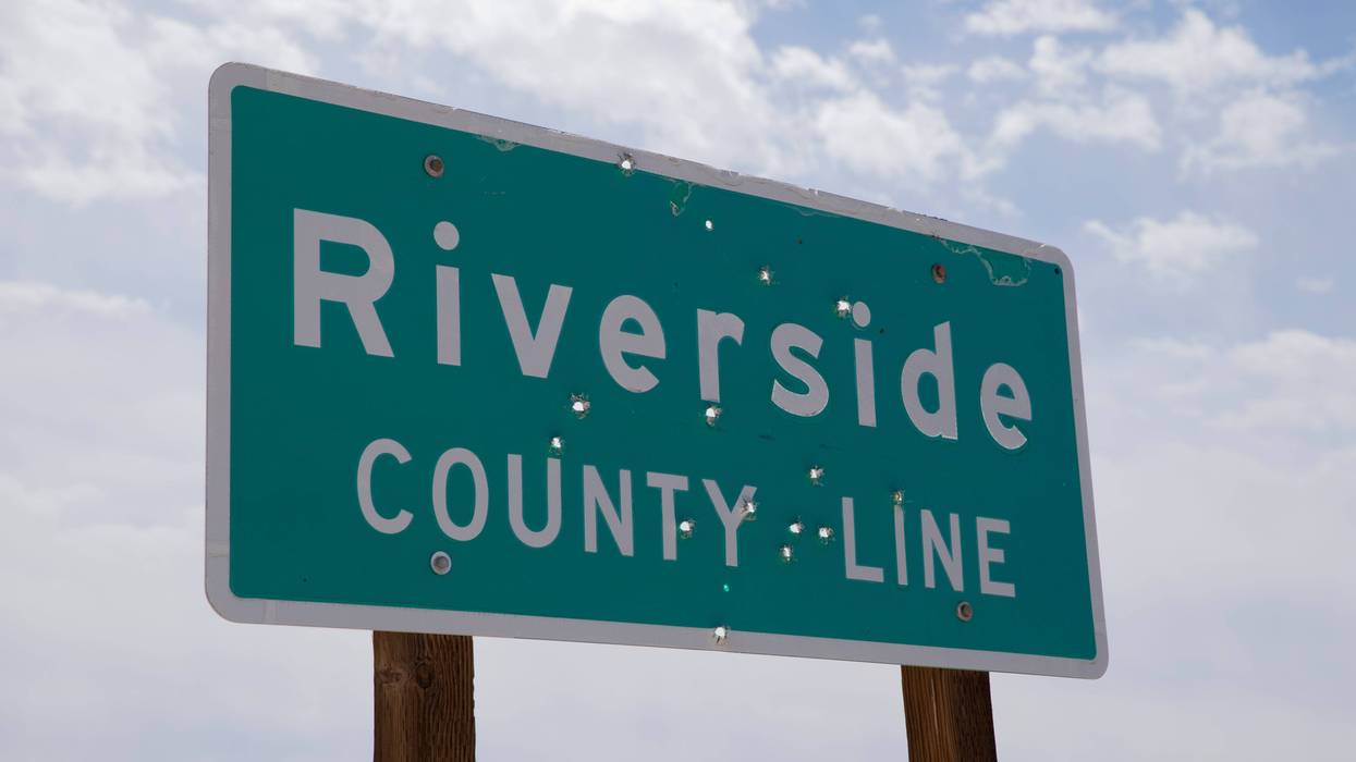 riverside county line sign