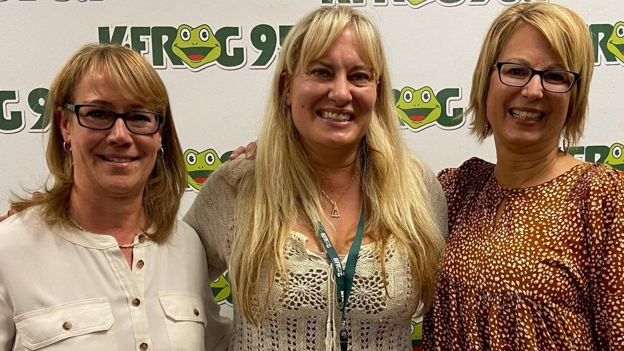 Riverside County Social Service's Ida Roath and Adoptive Mother Chandra Concannon with K-Frog's Pepper