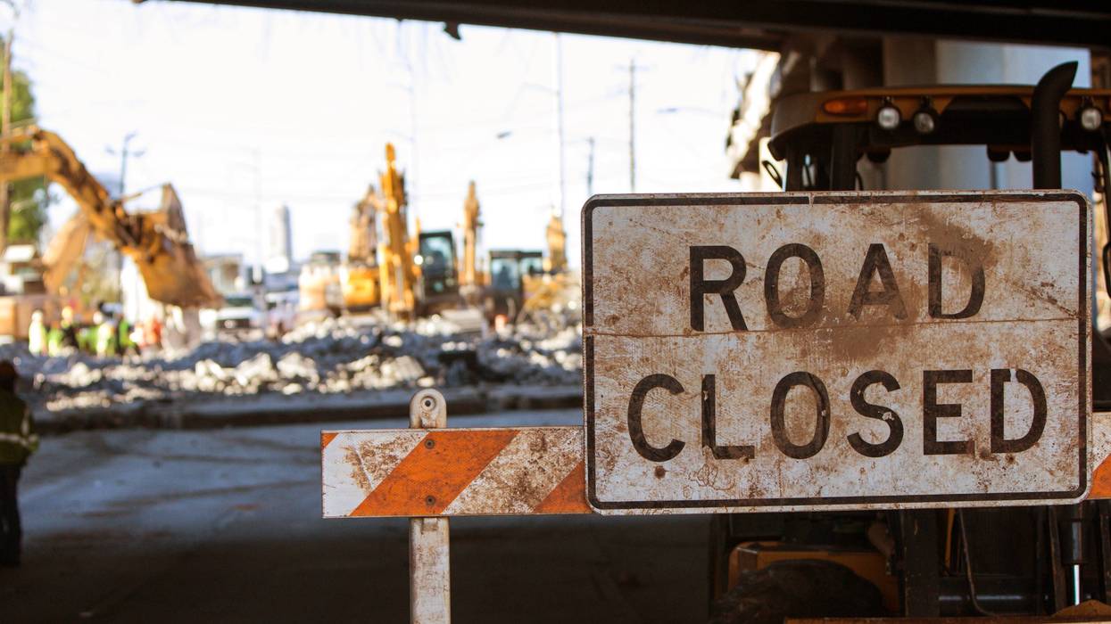Road closed for construction