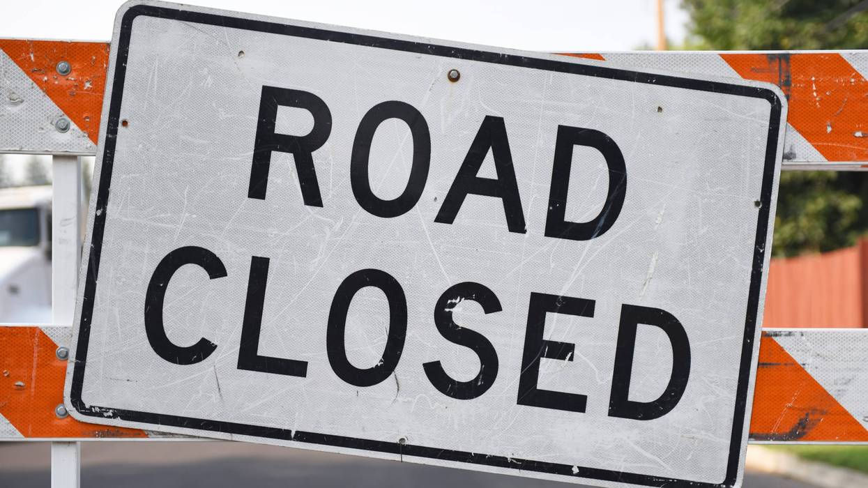 road closed sign
