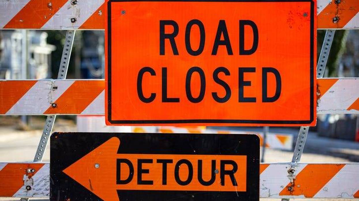 road closed sign